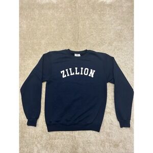 Champion Barstool Sports Zillion Beers Sweatshirt Mens Small Blue Pullover